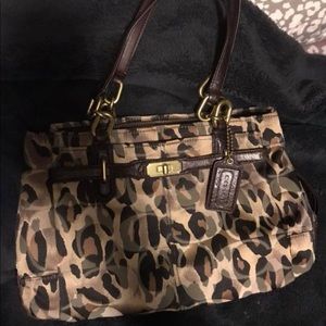 Authentic leopard coach purse